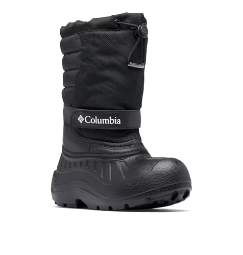 Columbia Youth Powderbug SNOWLITE Wanderstiefel, Black, White, 35 EU von Columbia