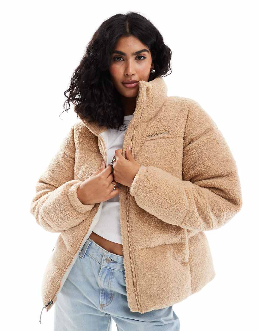 Columbia - Puffect - Pufferjacke aus Teddyfell in Kanubraun-Neutral von Columbia
