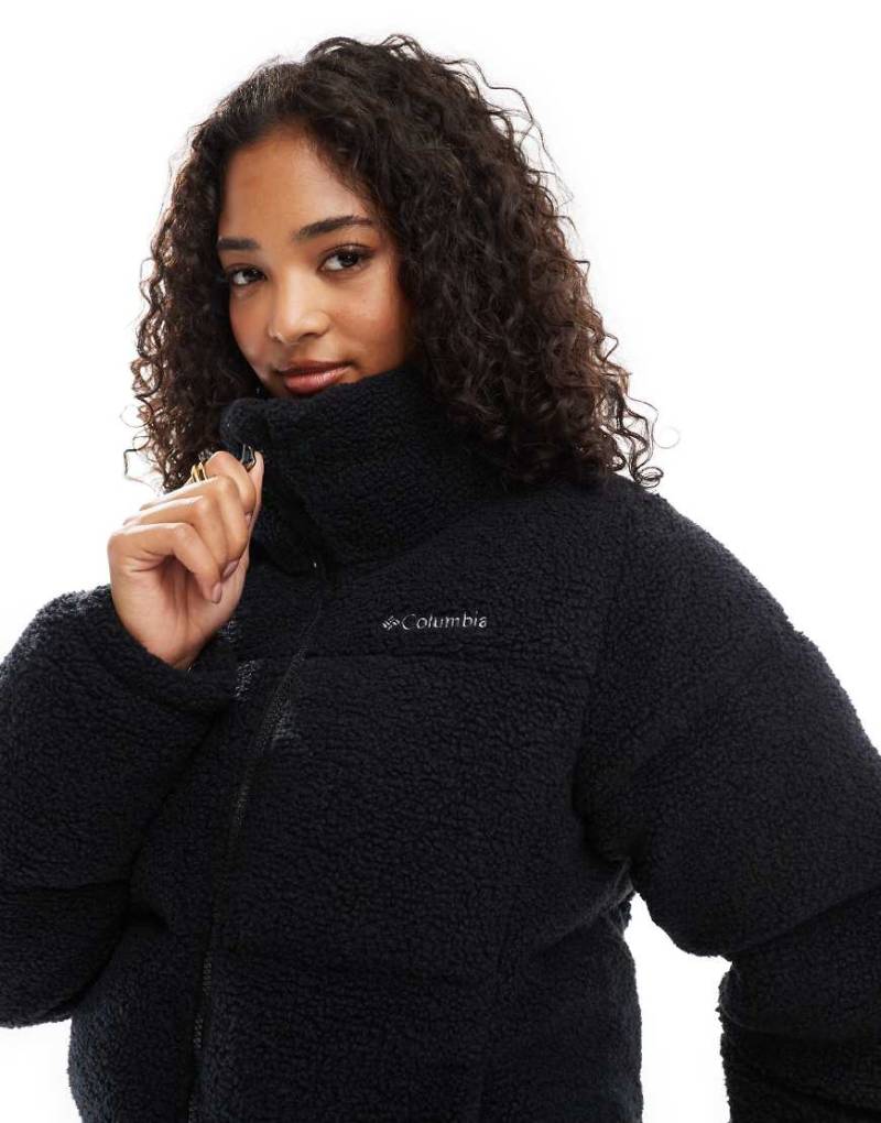 Columbia - Puffect - Pufferjacke aus Teddyfell in Schwarz von Columbia