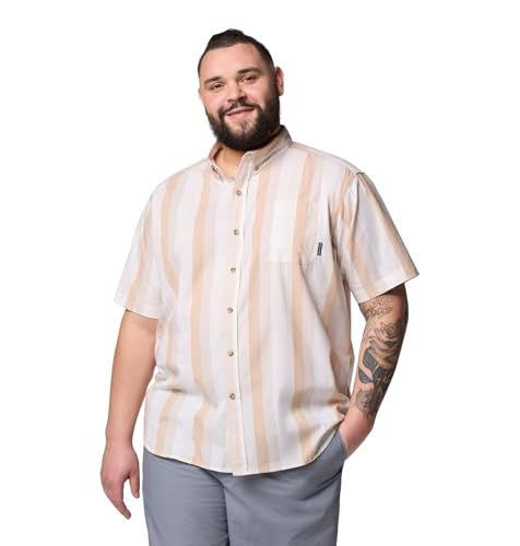 Columbia Rapid Rivers II Kurzarm-Shirt für Herren, Dark Stone Wide Stripe, 3X Hoch Columbia Rapid Rivers II Kurzarm-Shirt für Herren, Dark Stone Wide Stripe, 3X Hoch von Columbia
