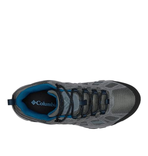 Columbia Redmond 3 Waterproof, wasserdichte Trekking- und Wanderschuhe mit niedrigem Bund, Shark/Phoenix Blue, von Columbia