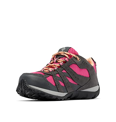 Columbia Redmond WP wasserdichte Wanderschuhe für Kinder, Grau (Dark Grey x Pink Ice C), 29 EU von Columbia