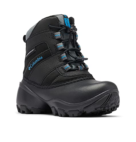 Columbia Rope Tow 3 Waterproof wasserdichte Winterstiefel für Kinder, Schwarz (Black x Dark Compass), 30 EU von Columbia