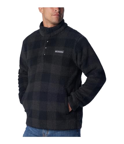 Columbia Herren Rugged Ridge II Sherpa Half Snap, Schwarz kariert, S von Columbia