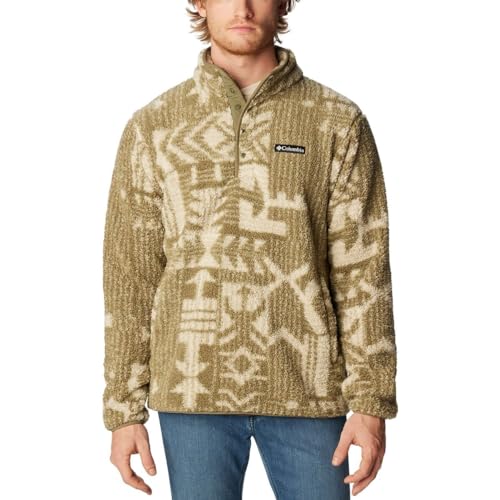 Columbia Herren Rugged Ridge II Sherpa Half Snap, Steingrüner Passagen-Aufdruck, Small von Columbia