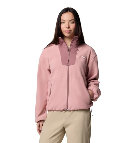 Columbia Sequoia Grove Damen-Fleecejacke mit durchgehendem Reißverschluss, Radiergummi Pink/Feige, Mittel von Columbia