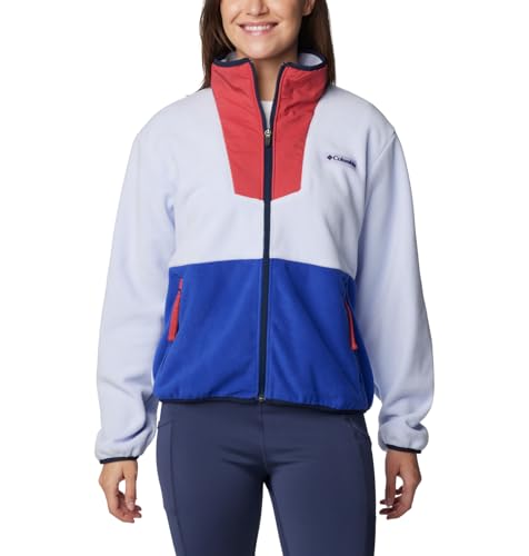 Columbia Sequoia Grove Damen-Fleecejacke mit durchgehendem Reißverschluss, Snowdrift/Clematis Blue, Mittel Columbia Sequoia Grove Damen-Fleecejacke mit durchgehendem Reißverschluss, Snowdrift/Clematis Blue, Mittel von Columbia
