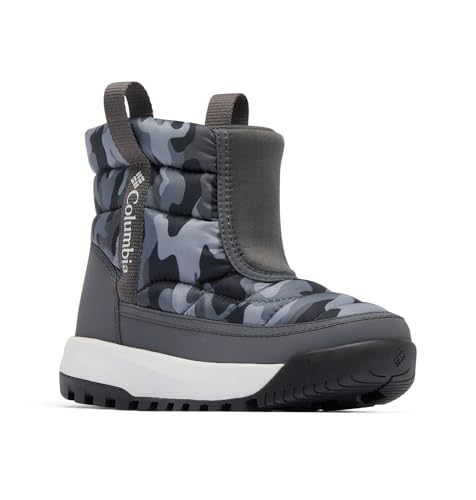 Columbia Snowtrot Mid Schneestiefel, Shark/Black Urban Camo, 31 EU von Columbia