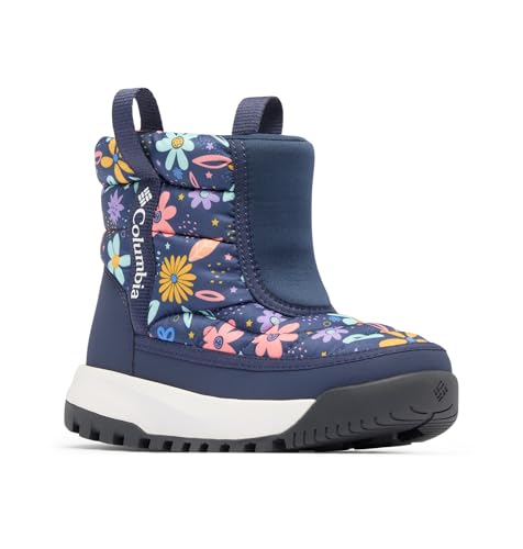 Columbia Snowtrot Mid Wanderstiefel für Kinder, unisex, Nocturnal/Wildflower Whimsy, 5 Big Kid von Columbia
