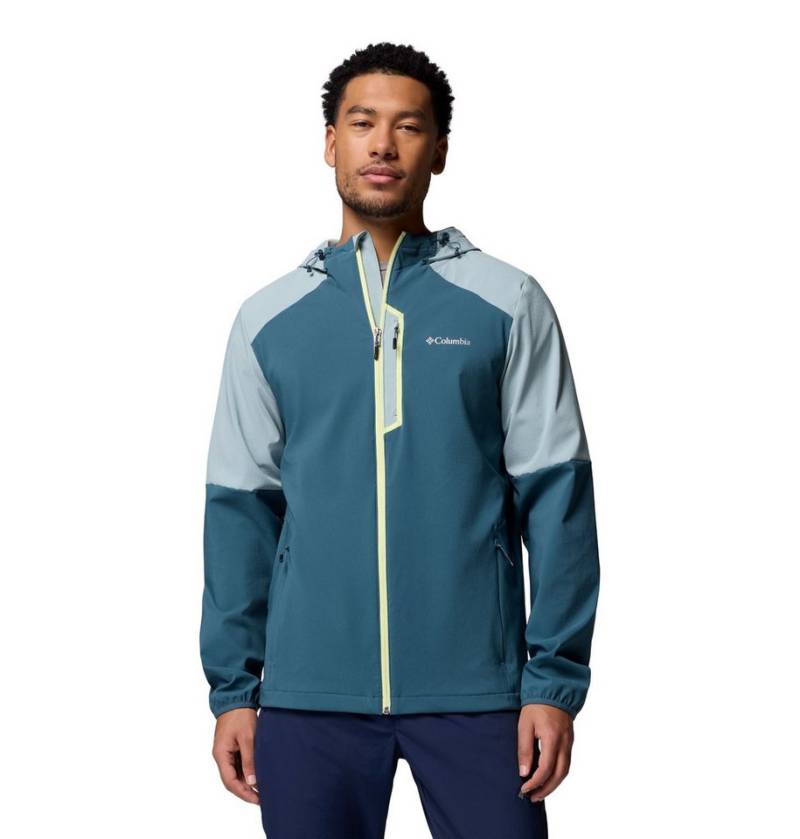 Columbia Softshelljacke Tech Hoodie (angenehmes Tragegefühl, Omni-Shield) hellblau/tealblau von Columbia