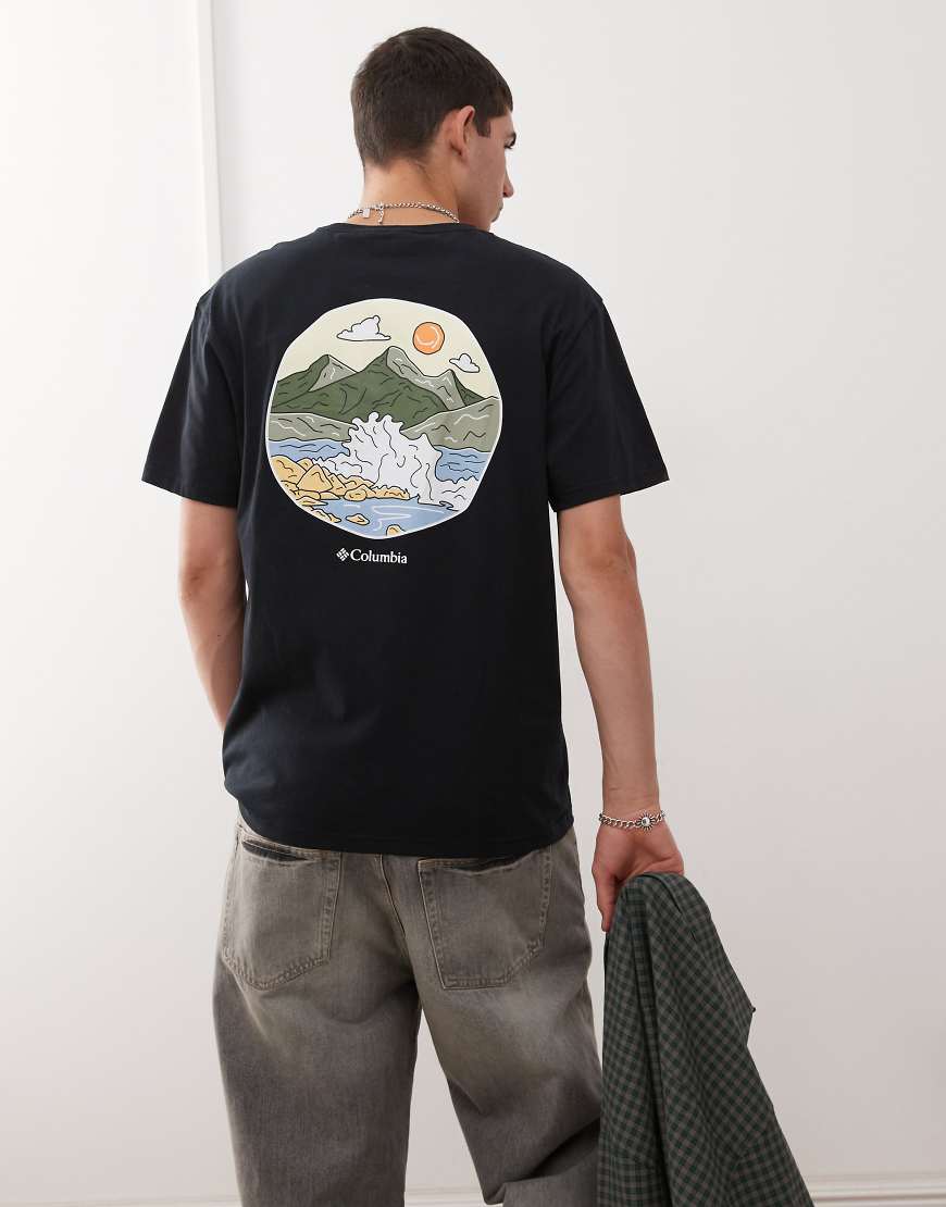 Columbia - Stark Creek - T-Shirt in Schwarz mit Print von Columbia