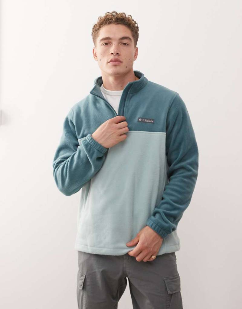 Columbia - Steens Mountain - Fleece-Pullover in Blau mit kurzem Reißverschluss von Columbia