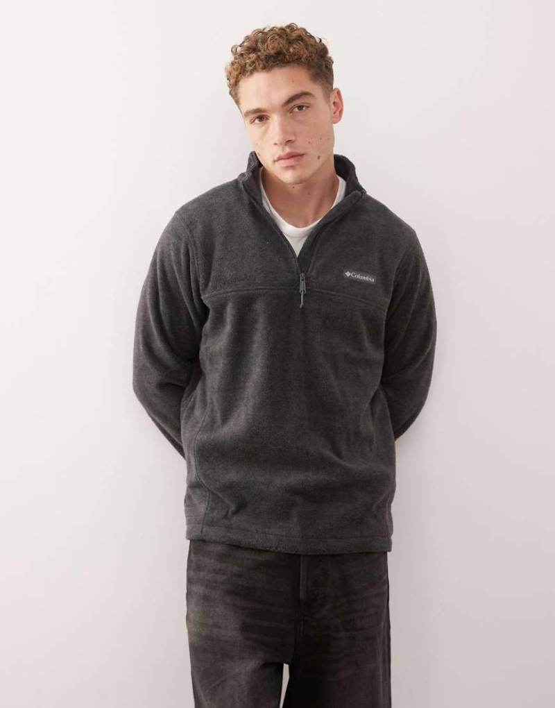 Columbia - Steens Mountain - Fleece-Sweatshirt in Anthrazit mit kurzem Reißverschluss-Grau von Columbia