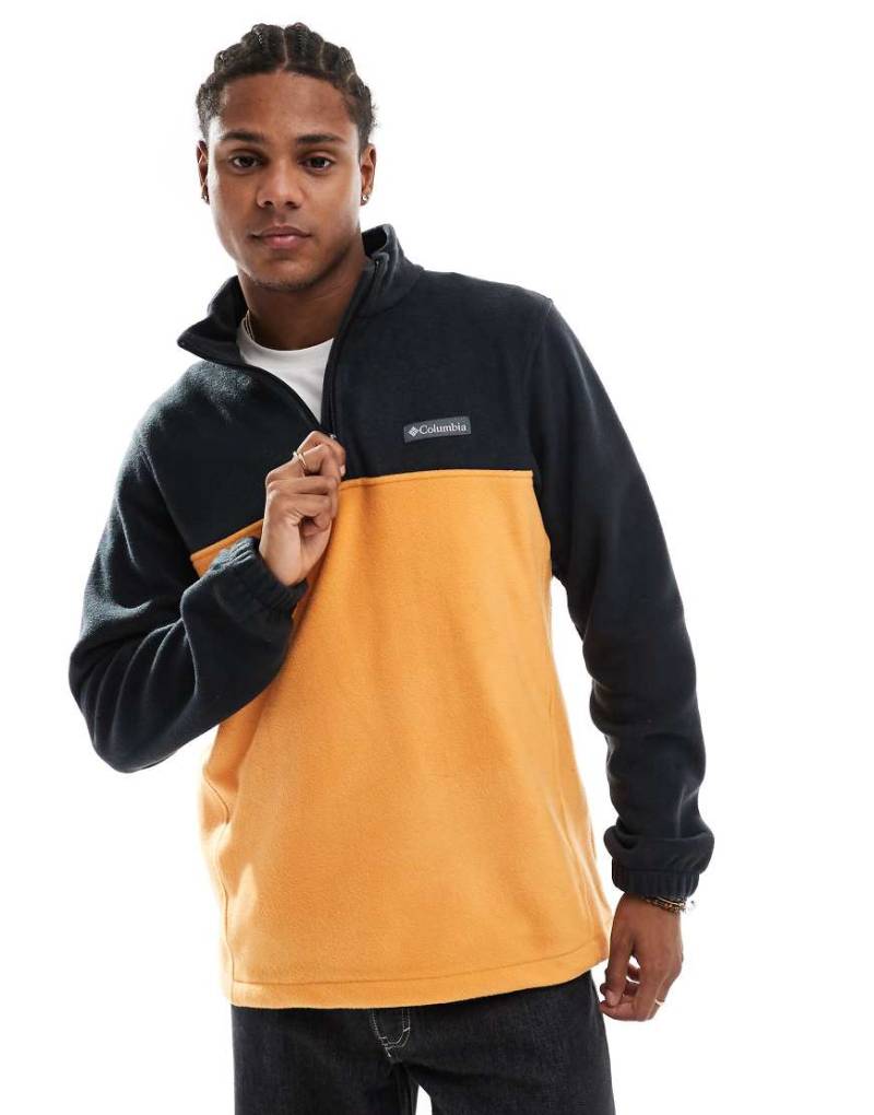 Columbia - Steens Mountain - Fleece-Sweatshirt in Orange mit kurzem Reißverschluss von Columbia