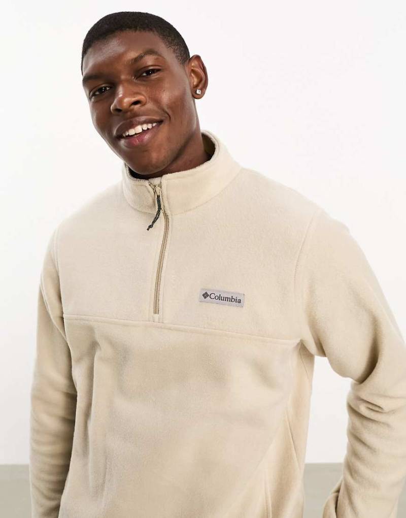 Columbia - Steens Mountain - Fleece-Sweatshirt in Steinbeige mit kurzem Reißverschluss-Neutral von Columbia