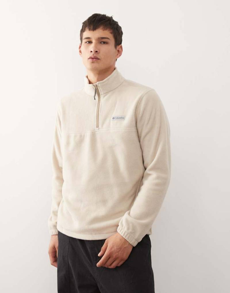 Columbia - Steens Mountain - Fleece-Sweatshirt in Steinbeige mit kurzem Reißverschluss-Neutral von Columbia