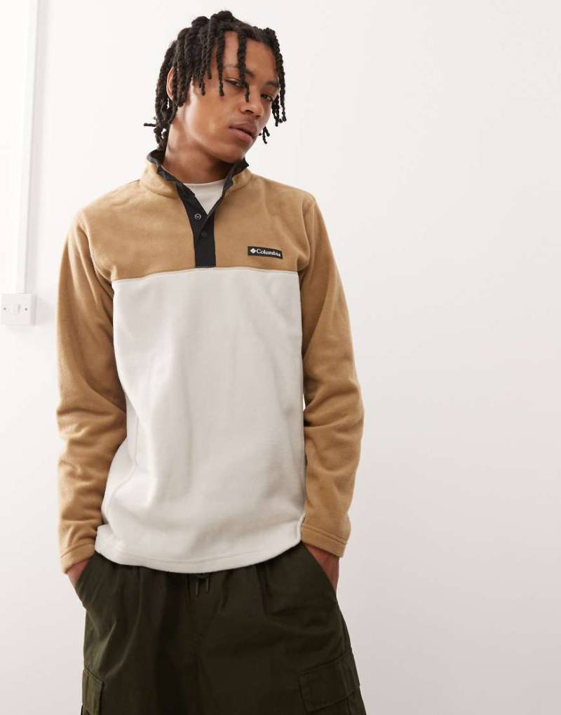 Columbia - Steens Mountain Half Snap II - Fleece-Sweatshirt in Beige und Hellbraun-Neutral von Columbia
