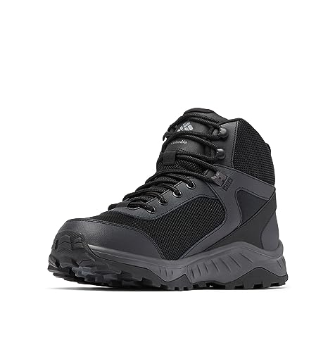 Columbia Trailstorm Ascend Mid WP wasserdichte Wanderstiefel für Herren, Schwarz (Black x Dark Grey), 44.5 EU von Columbia