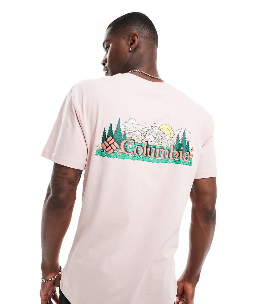 Columbia - Talbert Ridge - T-Shirt in Rosa mit Rückenaufdruck, exklusiv bei ASOS von Columbia