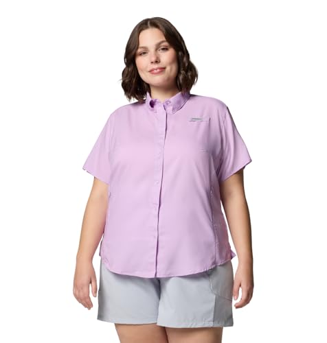 Columbia Tamiami Damen-Shirt, Übergröße, Hortensie, 3X von Columbia