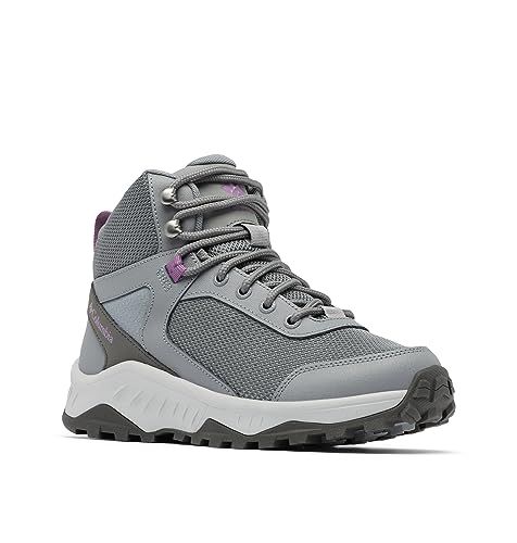 Columbia Trailstorm Ascend Mid WP wasserdichte Wanderstiefel für Damen, Grau (Ti Grey Steel x Dark Lavender), 38.5 EU von Columbia