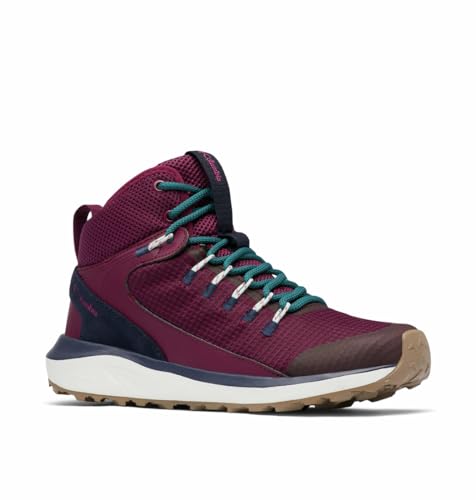 Columbia Trailstorm Mid Waterproof wasserdichte Trekking Und Wanderstiefel für Damen, Rot (Marionberry x Deep Water), 38.5 EU von Columbia