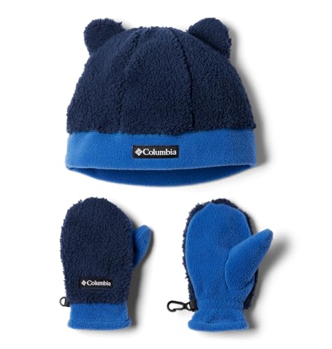 Columbia Unisex-Baby Rugged Ridge Beanie and Mitten Set aus Mütze und Handschuhen, Collegiate Navy/Mountain Blue, One Size von Columbia