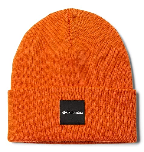 Columbia Unisex-Erwachsene City Trek Heavyweight Beanie Mütze, Orange/Abendrot im Zickzackmuster (Sunset Chevron), One Size von Columbia