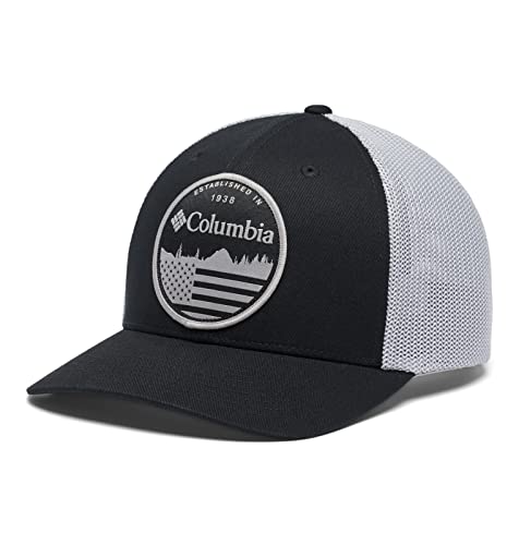 Columbia Unisex-Erwachsene Netz-Ballkappe Cap, Schwarz Grau/Flagge, Small-Medium von Columbia