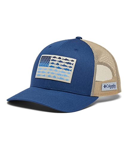 Columbia Unisex-Erwachsene PFG Fish Flag Mesh Snap Back Verschluss, Carbon/Ancient Fossil, Einheitsgre von Columbia