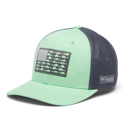Columbia Unisex-Erwachsene PFG Fish Flag Mesh Ball Cap Verschluss, Ocean Mint/City Grey/Offshore Slam FLA, S-M von Columbia