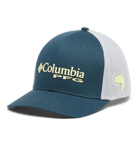 Columbia Unisex-Erwachsene PFG Logo Mesh Ball Cap Verschluss, Midnight Teal/Cool Grey, XX-Large von Columbia