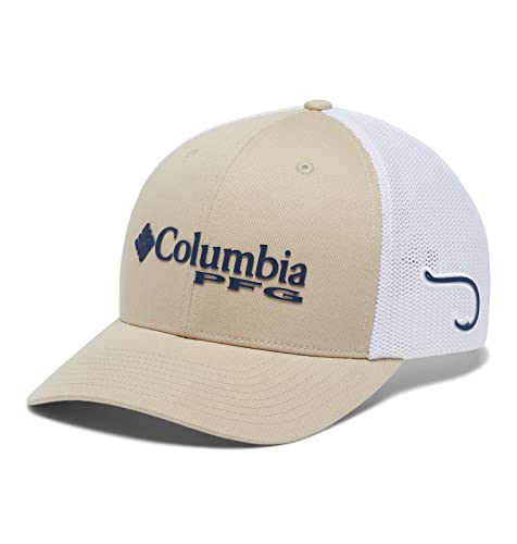 Columbia Unisex-Erwachsene PFG Logo Mesh Ball Hoch Cap, Antikes Fossilien/Carbon, Small-Medium von Columbia