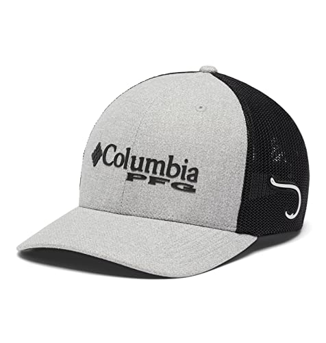 Columbia Unisex-Erwachsene PFG Logo Mesh Ball Cap Verschluss, Cool Grey Heather/Black, L-XL von Columbia