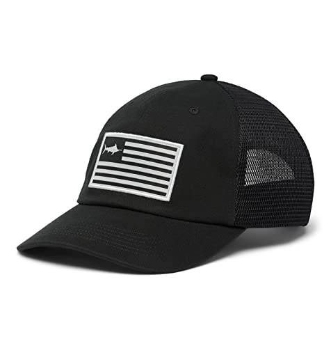 Columbia Unisex-Erwachsene PFG Patch Dad Cap, Schwarz/Fisch-Stern-Flagge, One Size von Columbia