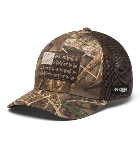 Columbia Unisex-Erwachsene PHG Camo Mesh Ball Cap Baseballkappe, Realtree Max7/Game Flag, M von Columbia