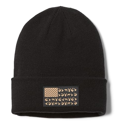 Columbia Unisex-Erwachsene PHG Game Flag Cuffed Beanie-Mütze, Schwarz, Einheitsgröße von Columbia