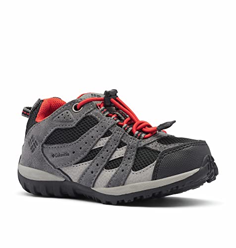 Columbia Redmond WP wasserdichte Wanderschuhe für Kinder, Schwarz (Black x Flame C), 27 EU von Columbia