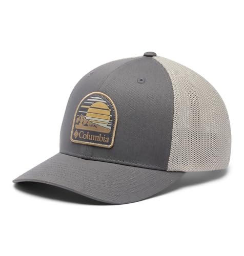 Columbia Unisex Mesh-Baseballkappe, Stadtgrau/dunkler Stein, Größe S/M von Columbia