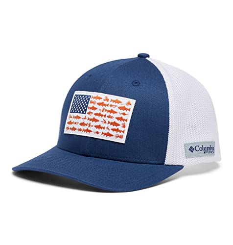 Columbia Unisex PFG Fish Flag Mesh Ball Cap-High Verschluss, Carbon, Forellenflagge, S-M von Columbia