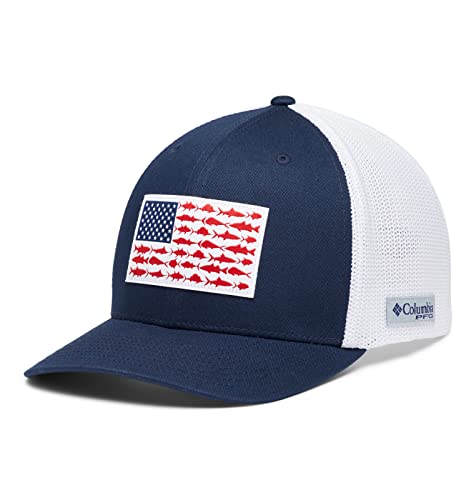 Columbia Unisex PFG Mesh Ball XXL Cap, Collegiate Navy/Weiß/Fischflagge, Einheitsgröße von Columbia