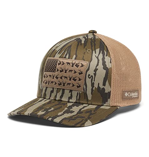 Columbia Unisex PHG Camo Mesh Ball Cap, Mossy Oak Bottomland/Game Flag, L-XL von Columbia