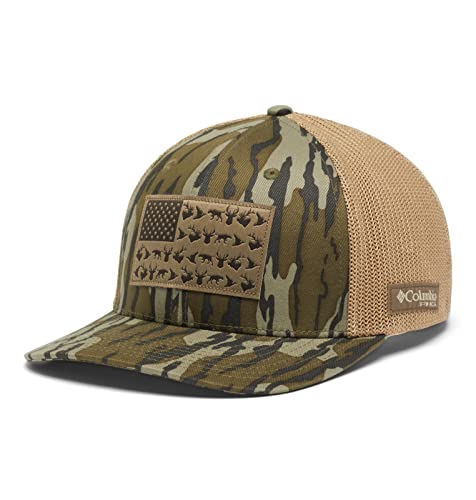 Columbia Unisex PHG Camo Mesh Ballkappe-Hoch Cap, Mossy Oak Bottomland/Game Flag, L-XL von Columbia