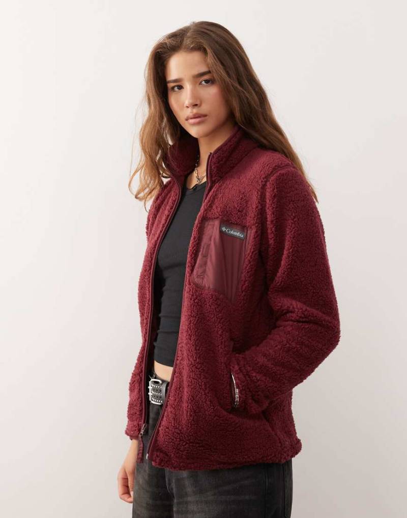 Columbia - West Bend II - Fleecejacke in Burgunderrot mit Reißverschluss von Columbia