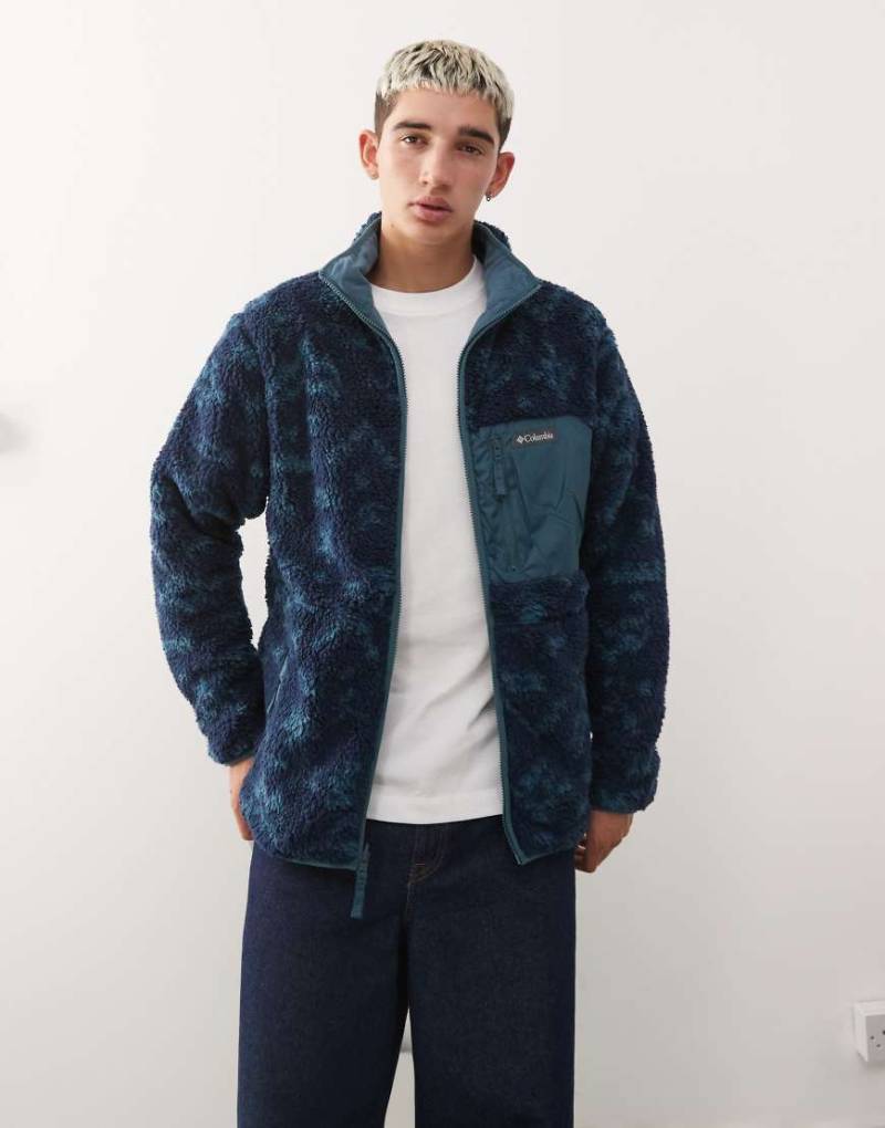 Columbia - Winter Pass - Wende-Fleecejacke in Blau von Columbia