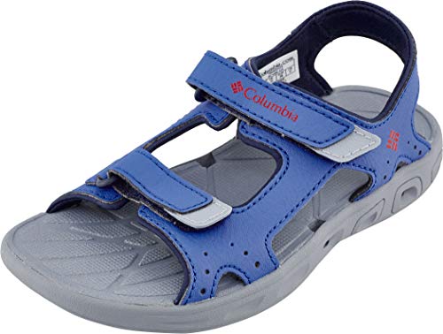 Columbia Youth Techsun Vent Trekkingsandalen für Unisex Kinder, Blau (Stormy Blue x Mountain Red), 36 EU von Columbia