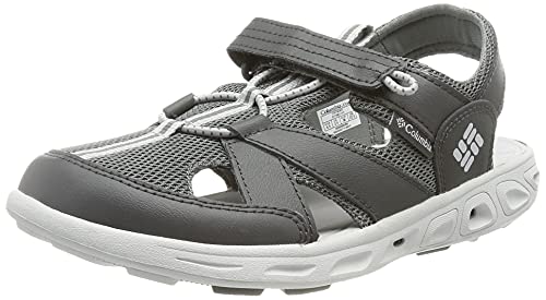 Columbia Youth Techsun Wave Trekkingsandalen für Unisex Kinder, Schwarz (Shark x Grey Ice), 36 EU von Columbia