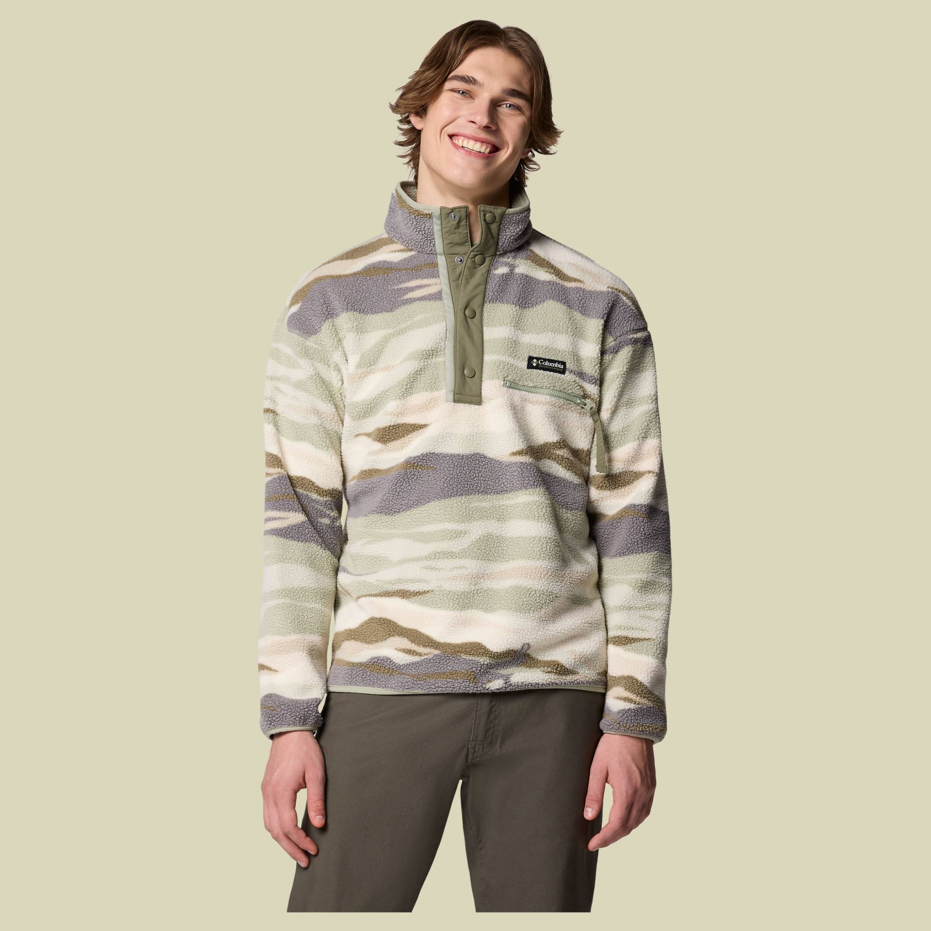 Helvetia II Printed Half Snap Fleece Men M grün - safari rouge valley Helvetia II Printed Half Snap Fleece Men M grün - safari rouge valley von Columbia