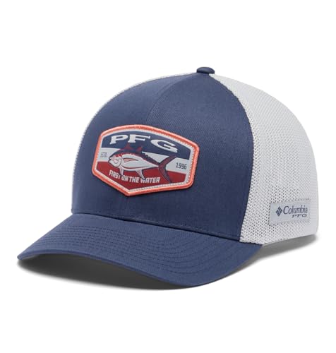 Unisex Erwachsene PFG Patch Mesh Ballkappe, Nocturnal/Cool Grey/Big Badge Thunfisch, S/M von Columbia
