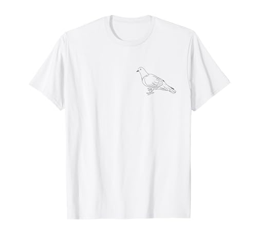 Handgezeichnete Tauben-Kunst Umriss lustiger Vogel für Kinder, Jungen T-Shirt von Columbidae Pigeons Lovers Designs